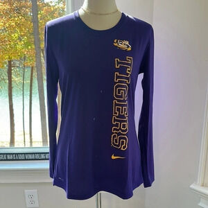 NIKE Dri-fit LSU Tigers LS Tee, Like New, Medium